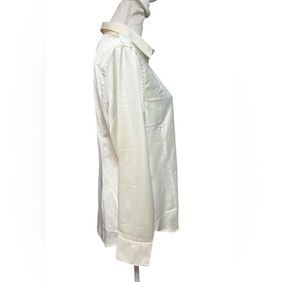 J crew Slim-fit drapey shirt in luster crepe - Picture 3 of 7